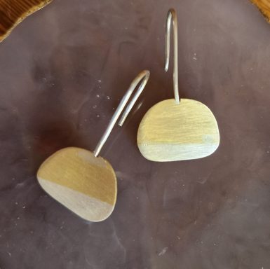 SOLD silver and brass earrings £70