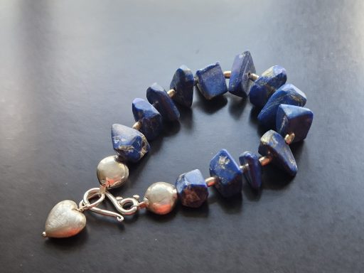 Lapiz lazuli and silver bracelet £120