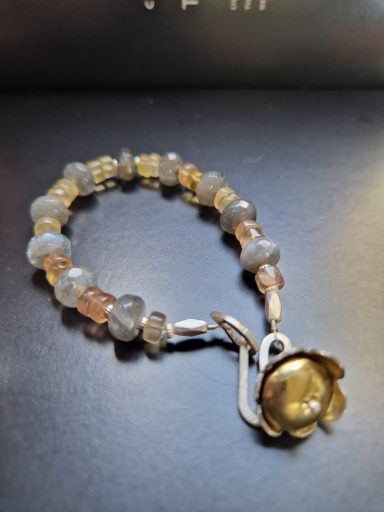 SOLD labradorite and fluorite silver bracelet £125